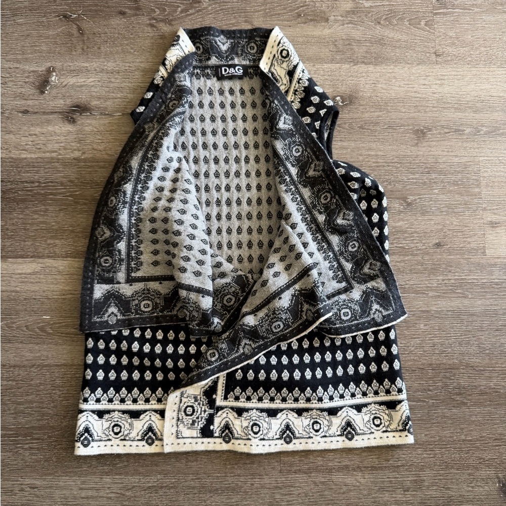 Dolce & Gabbana Monochrome Geometric Knit